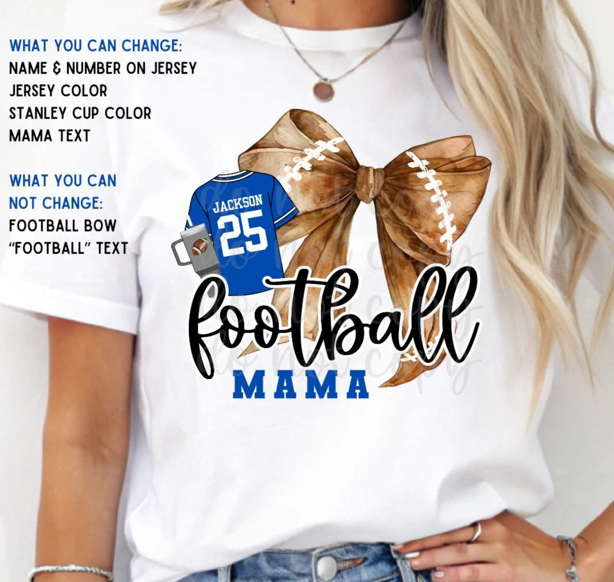 Personalized Football Mama DTF (Read Description)
