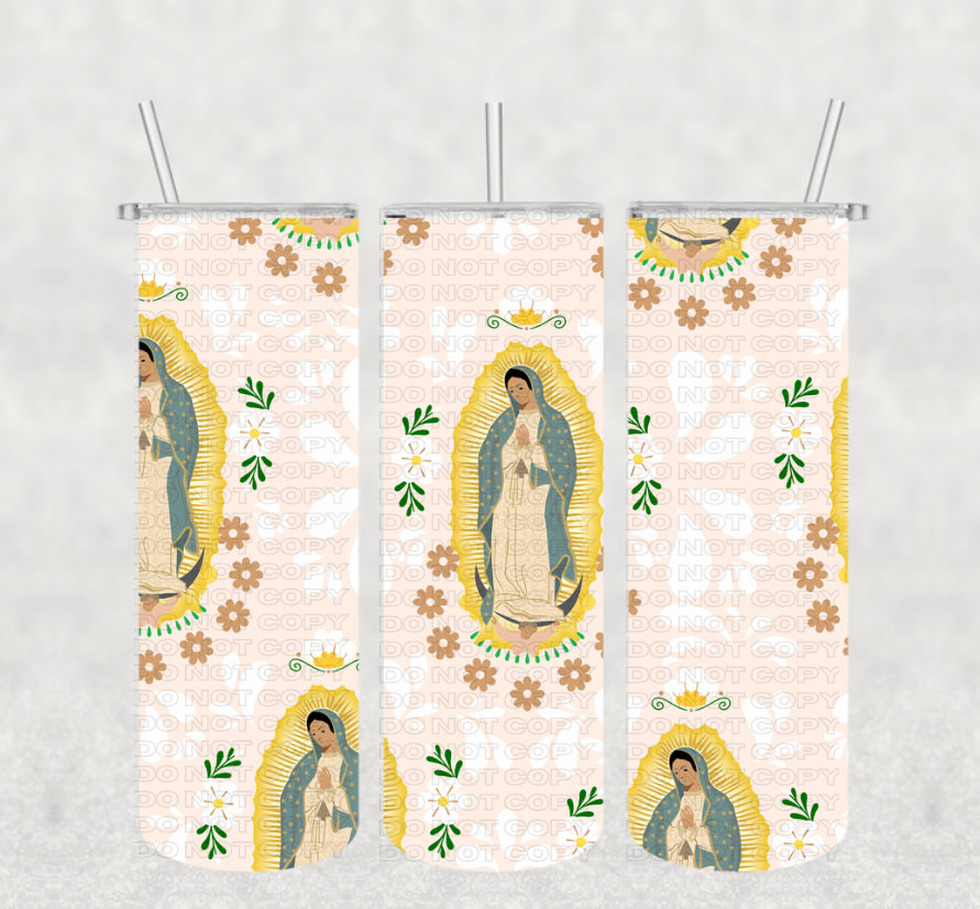 Pink Virgencita Tumbler