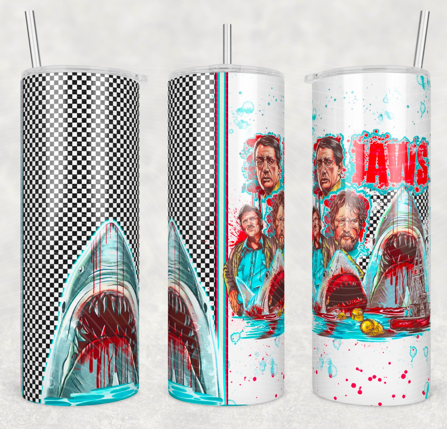 Retro Shark Tumbler