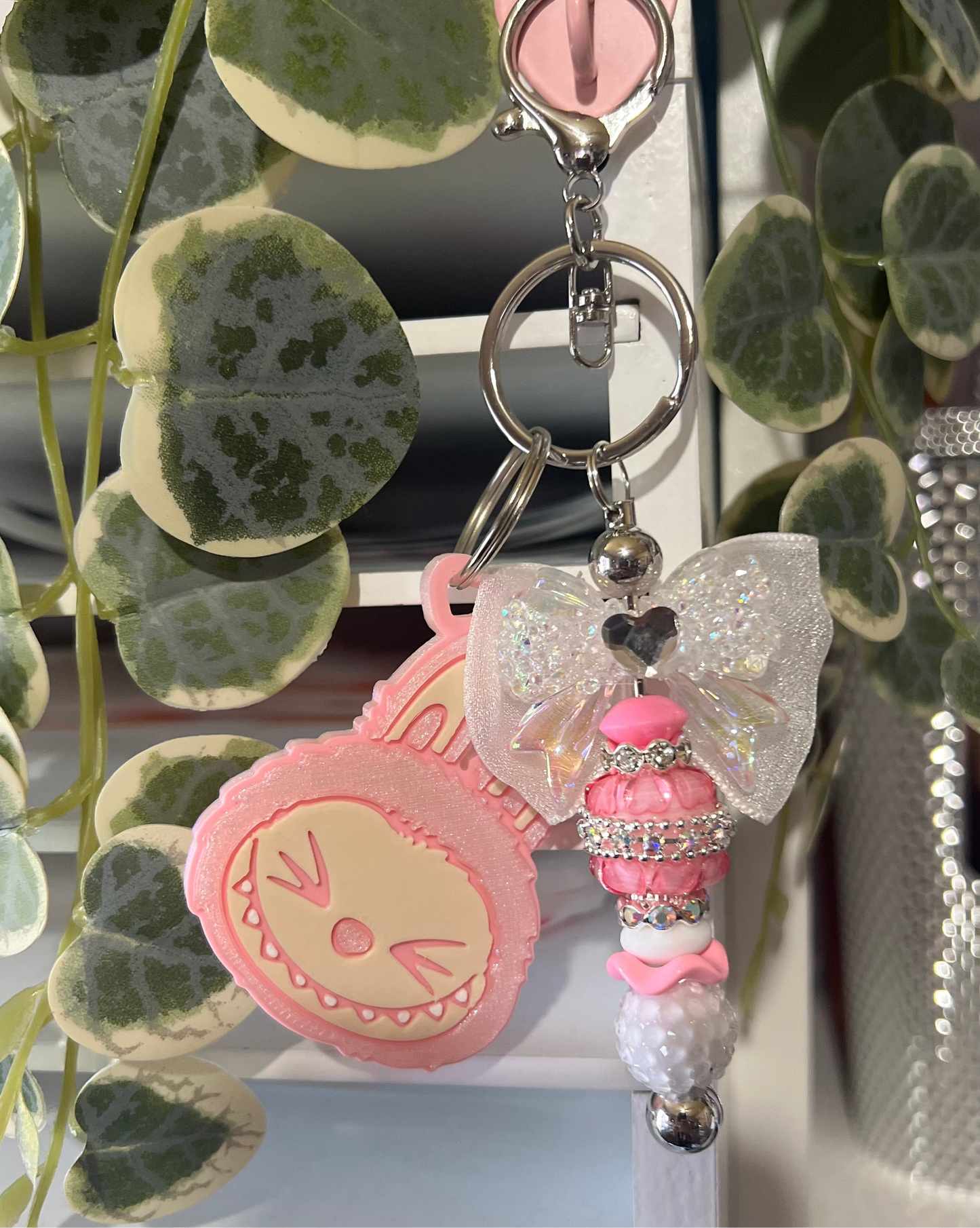 PINK BUBU BLING KEYCHAIN