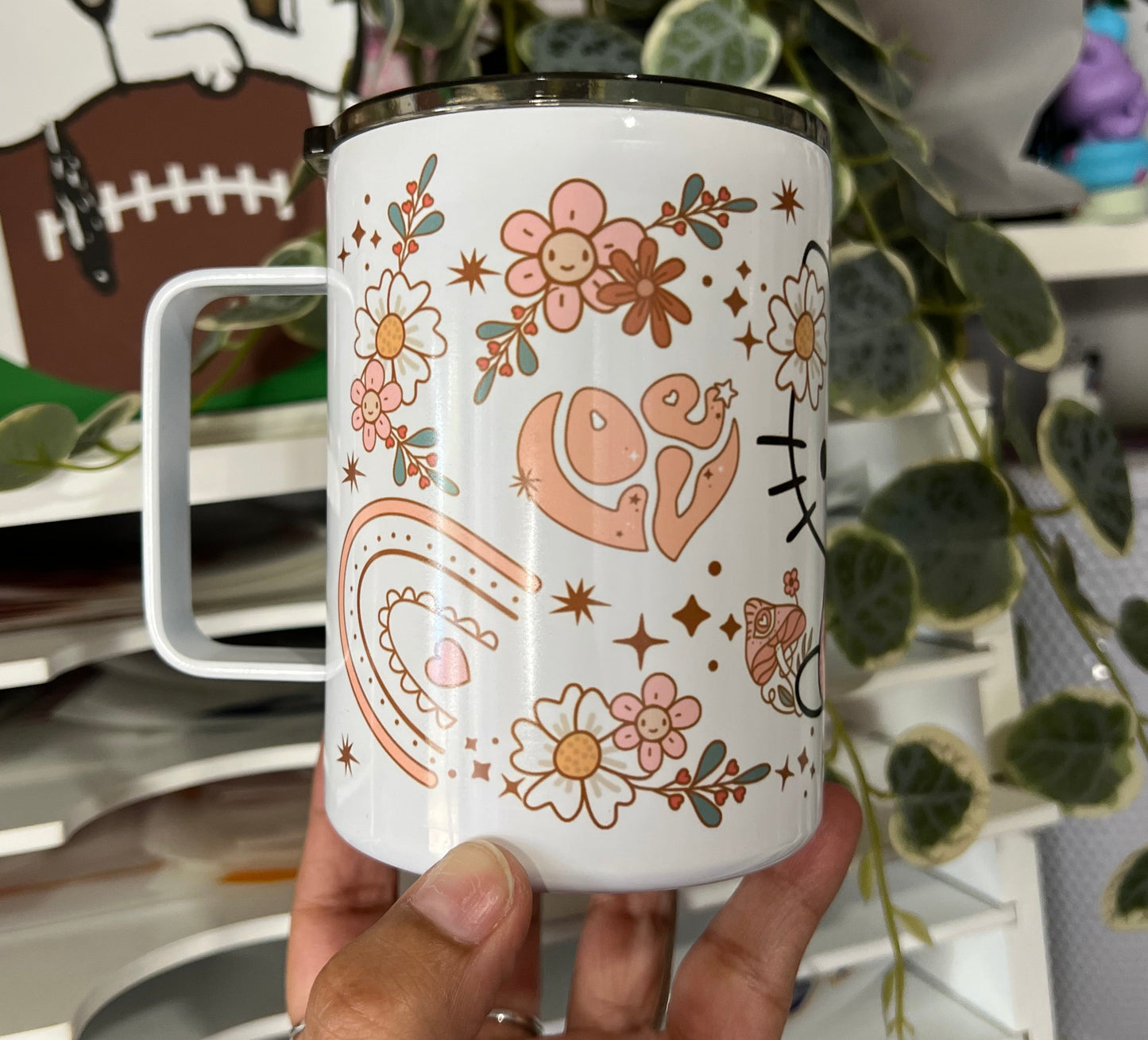 Spring Kat 10oz Travelers Tumbler Mug