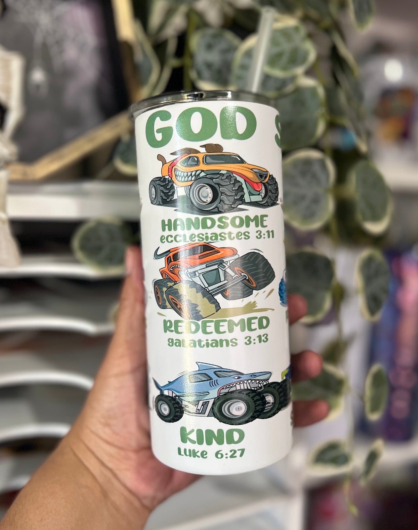 God Says I Am Glow In The Dark 15oz Tumbler