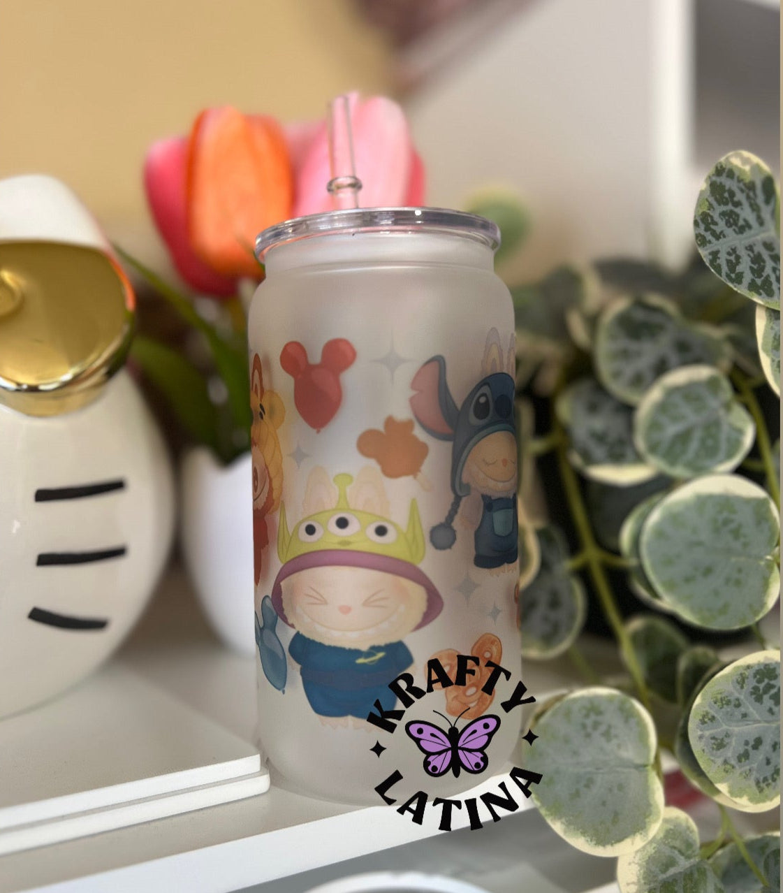 Park Monsters Frosted Glass Cup