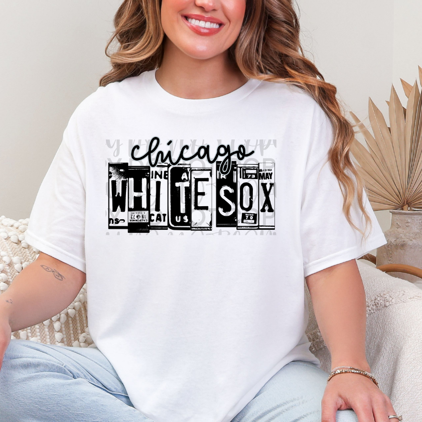 Baseball Chicago V2 License Plate DTF