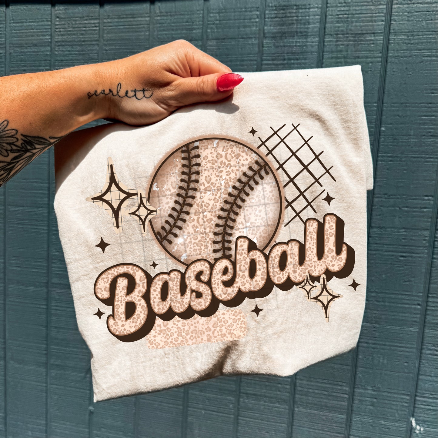 Baseball Leopard DTF