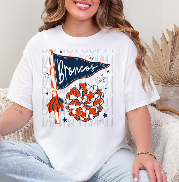 Bronco Flag DTF