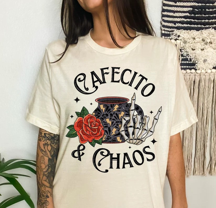 Cafecito & Chaos (Black) DTF