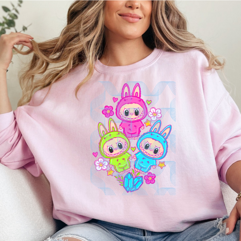 Colorful Floral Monsters DTF