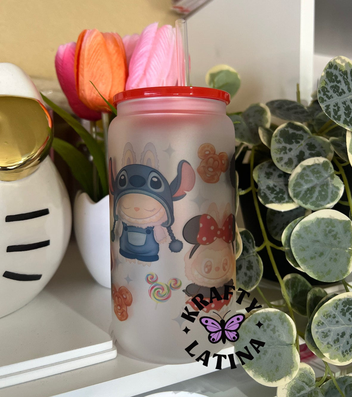 Park Monsters Frosted Glass Cup