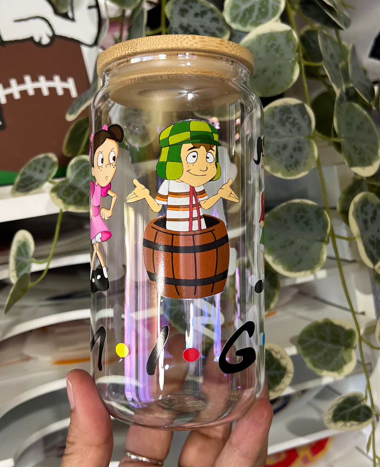 Amigos 16oz Clear Glass Cup