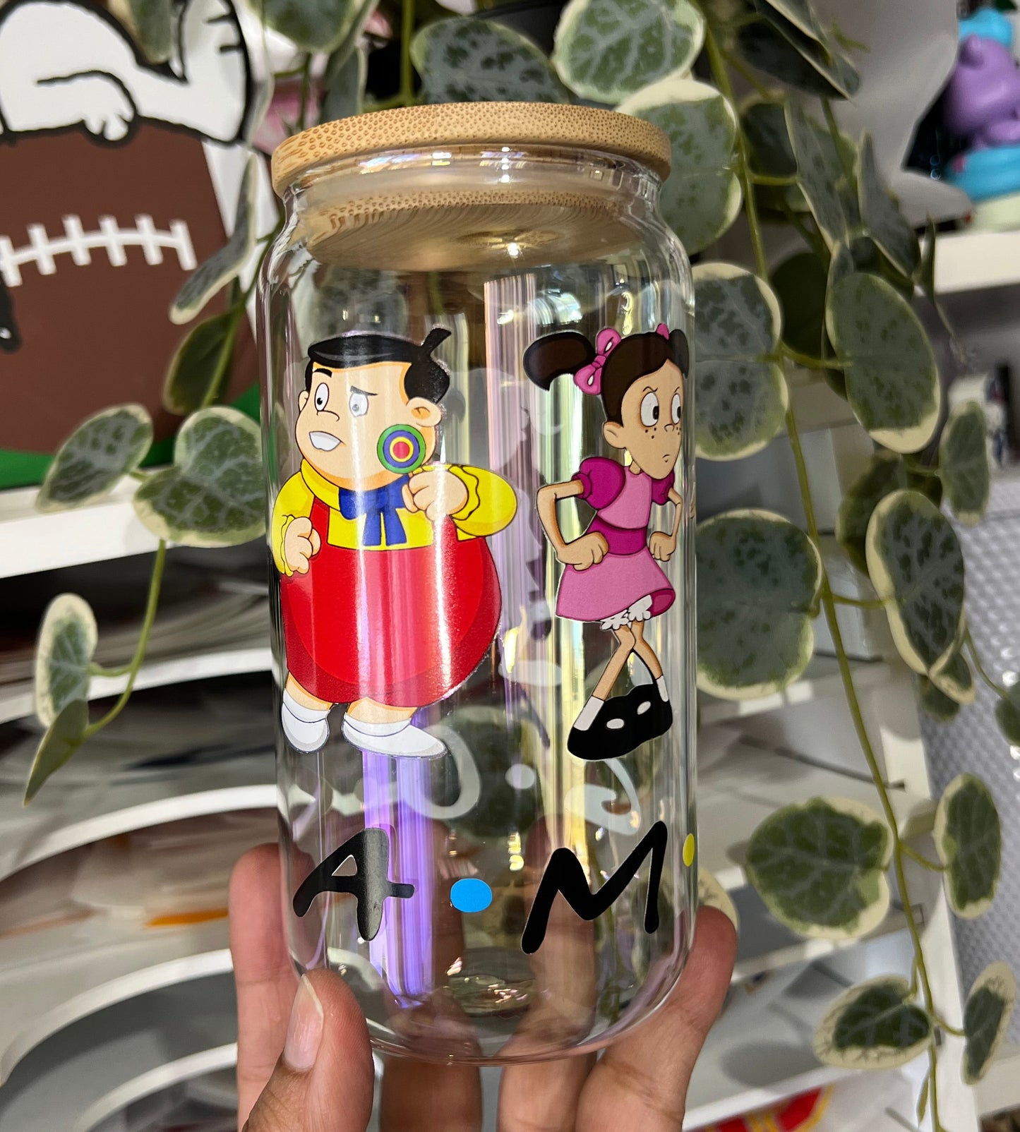 Amigos 16oz Clear Glass Cup