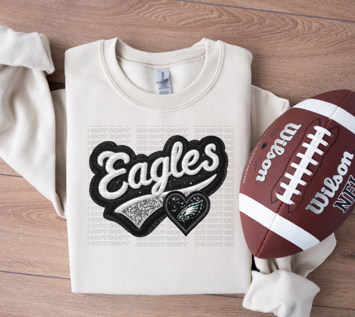 Varsity Eagles Faux Embroidery DTF