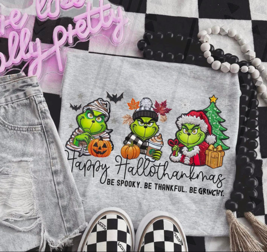 Hallothankmas (Black Words) DTF