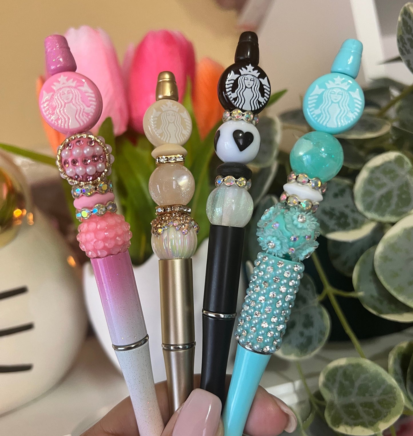 PRE-MADE BEADED COFFEE PENS