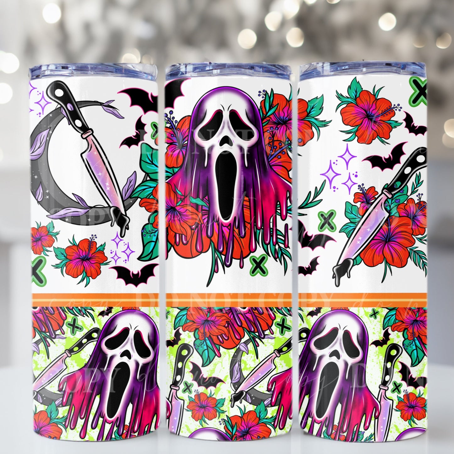 Floral Ghost Tumbler