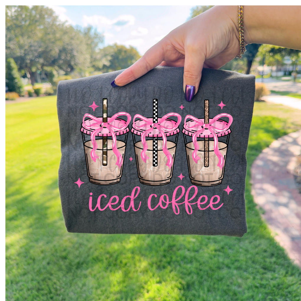 Iced Coffee and Bows DTF