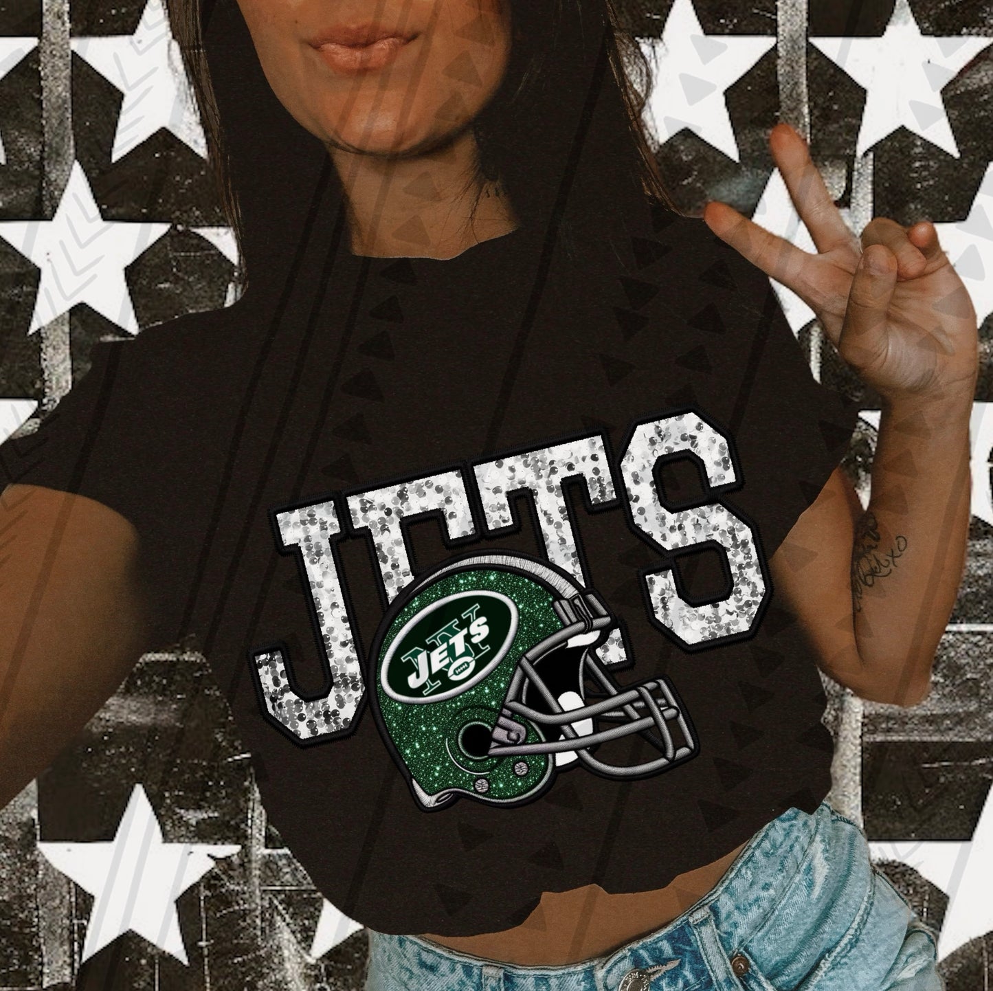 Jet Faux Embroidery DTF