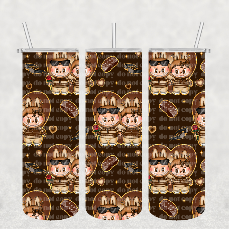 Chicano Monster Couple Tumbler
