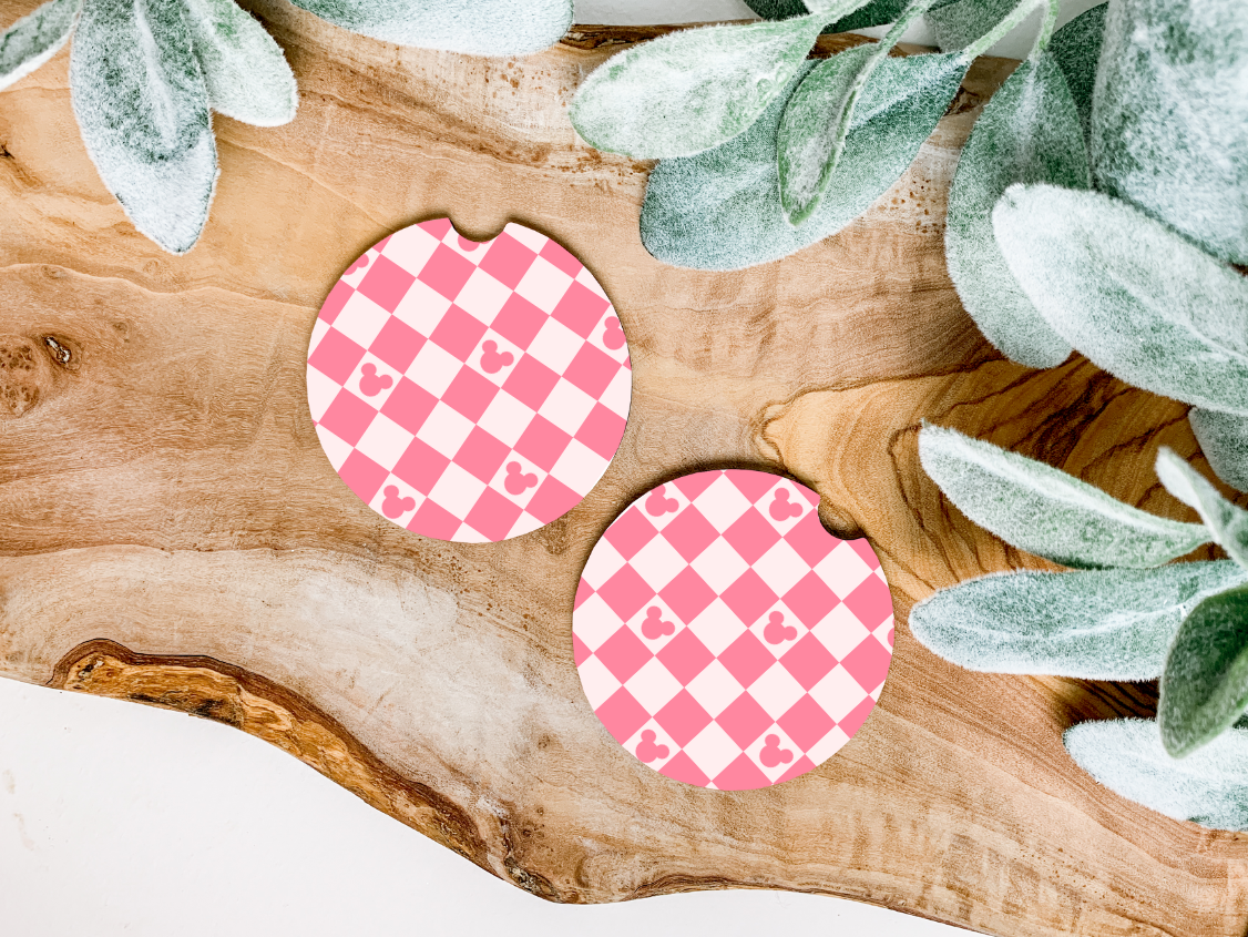 Checkered Car Coasters