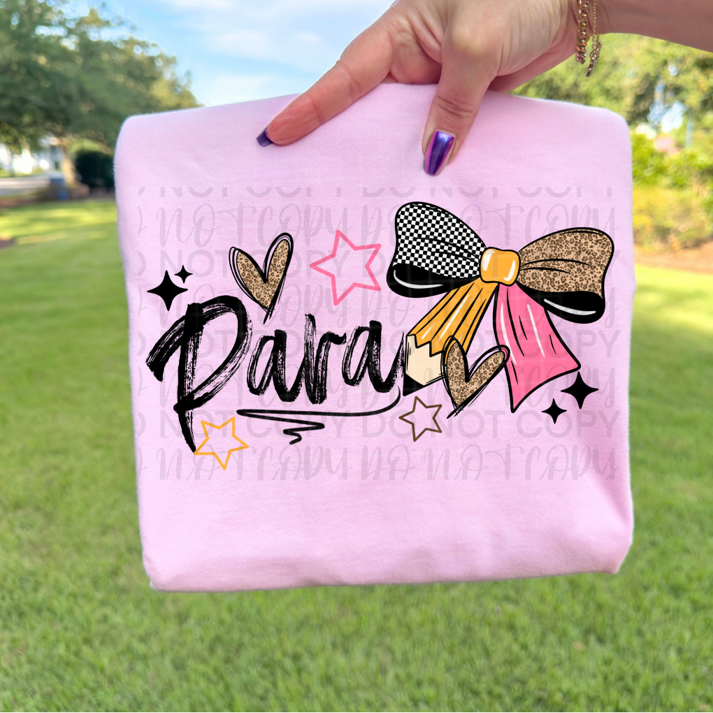Para Pencil Bow DTF