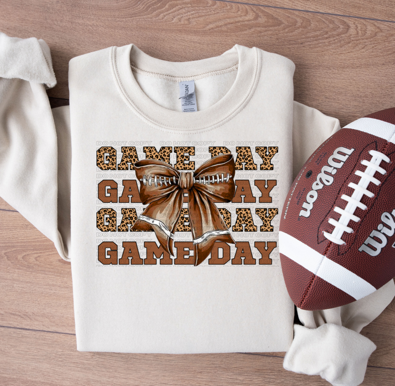 Pattern Game Day Bow DTF