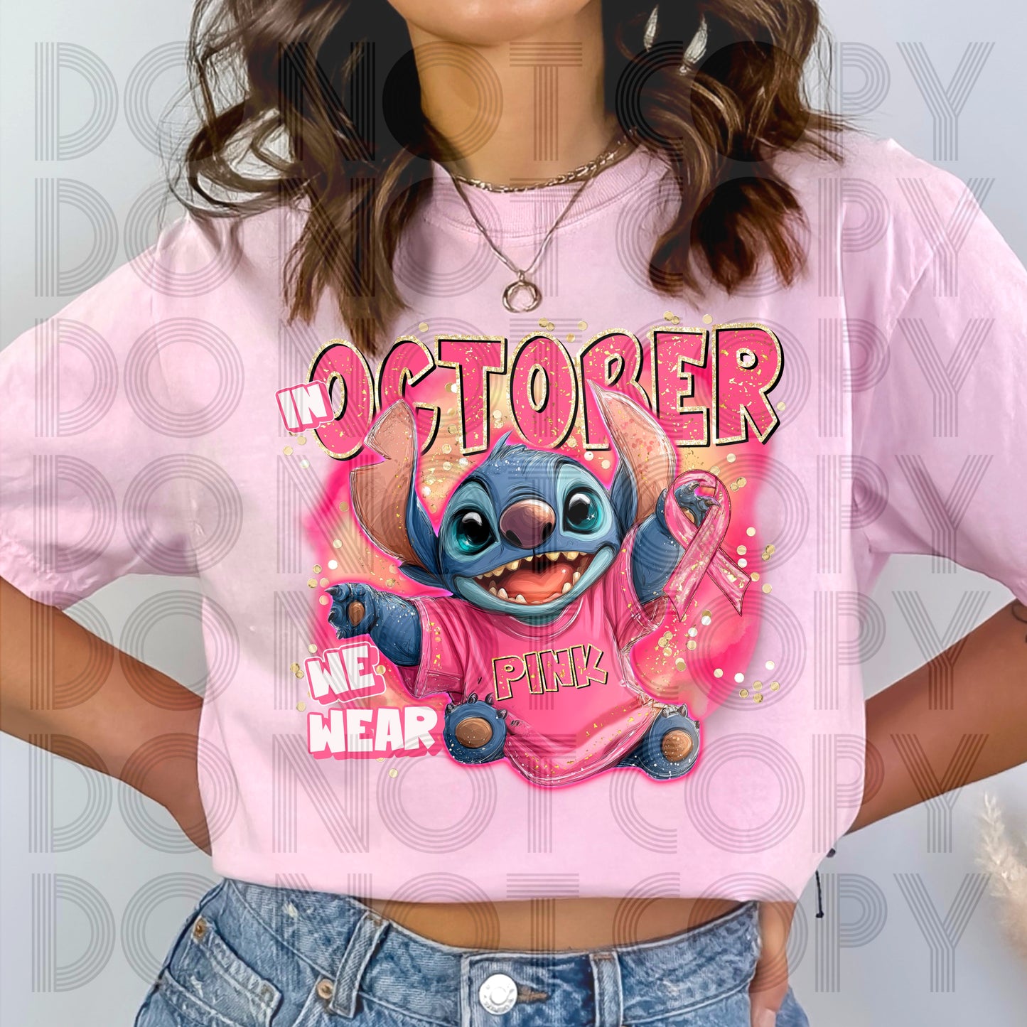 Pink Ribbon Monster DTF
