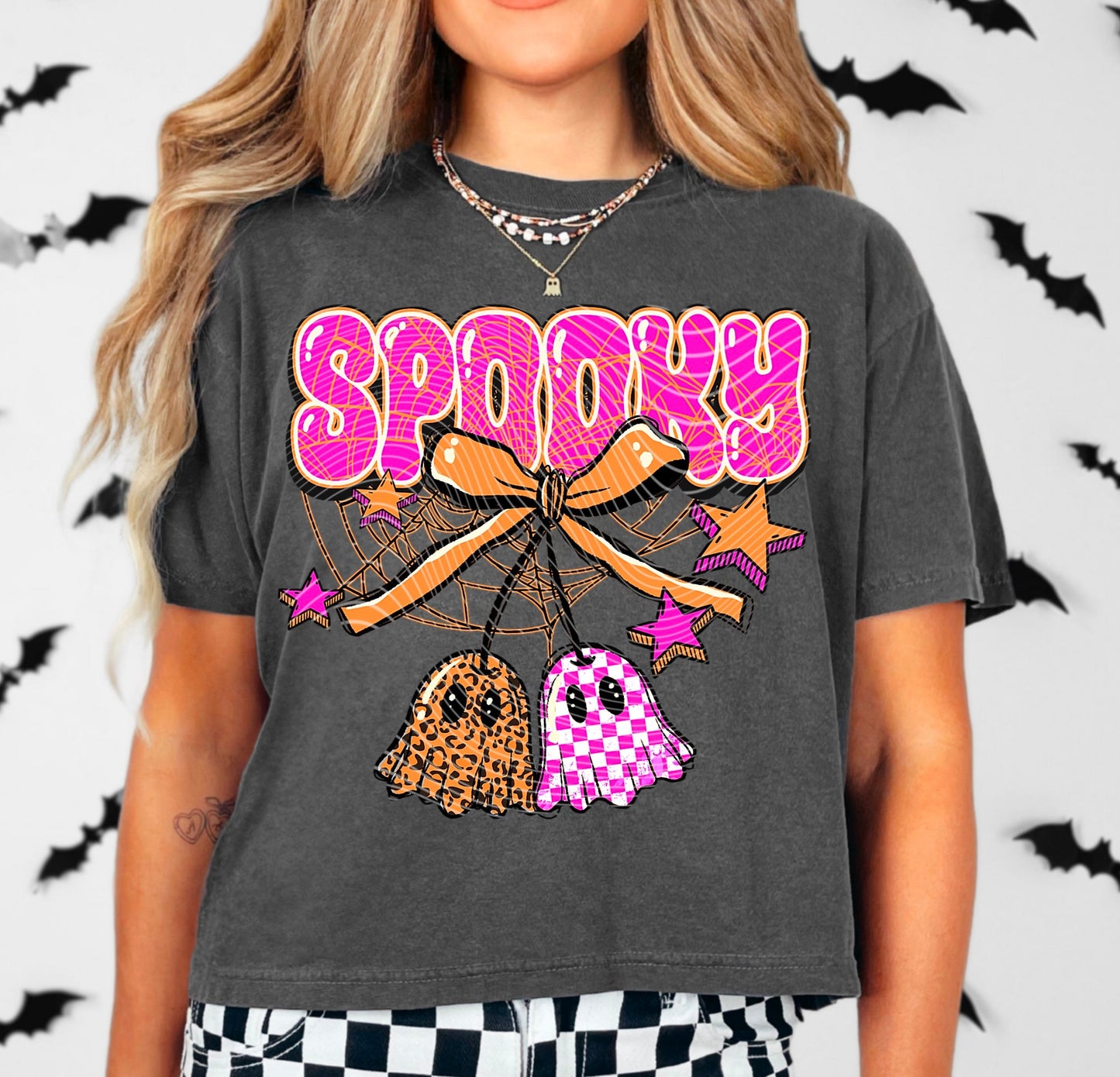 Pink Spooky Ghost Cherries DTF