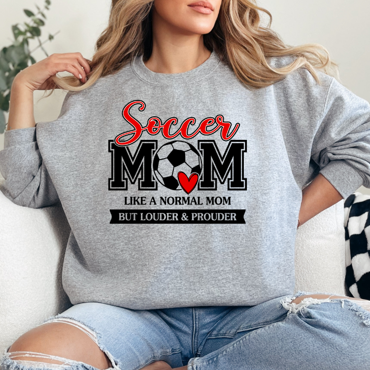 Soccer Mom But Louder w/Red Heart DTF
