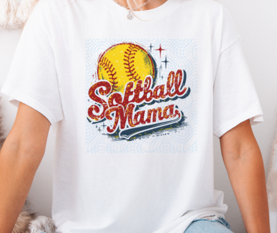 Retro Softball Mama DTF