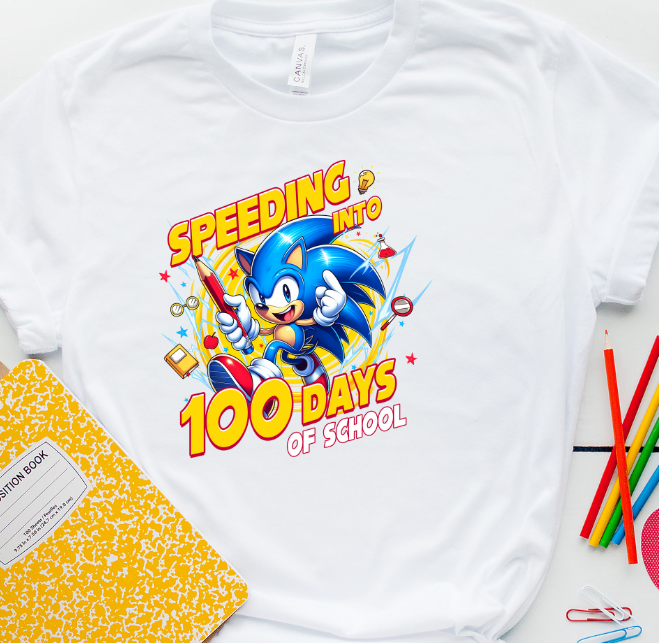 Speeding Into 100 Days of School DTF