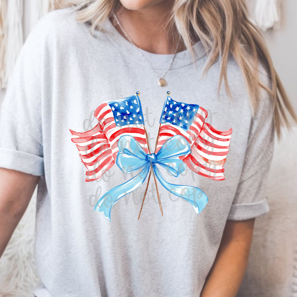 Flag with Bow DTF