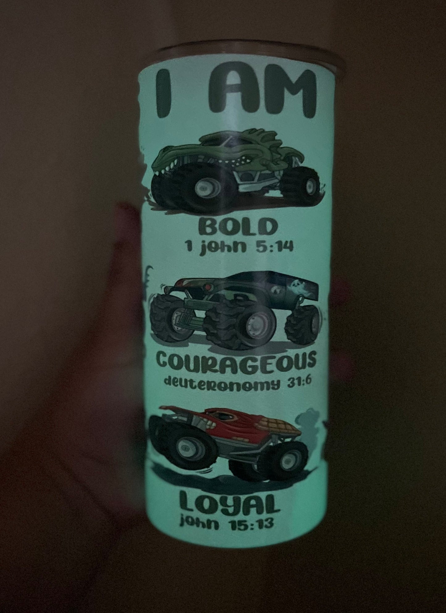God Says I Am Glow In The Dark 15oz Tumbler
