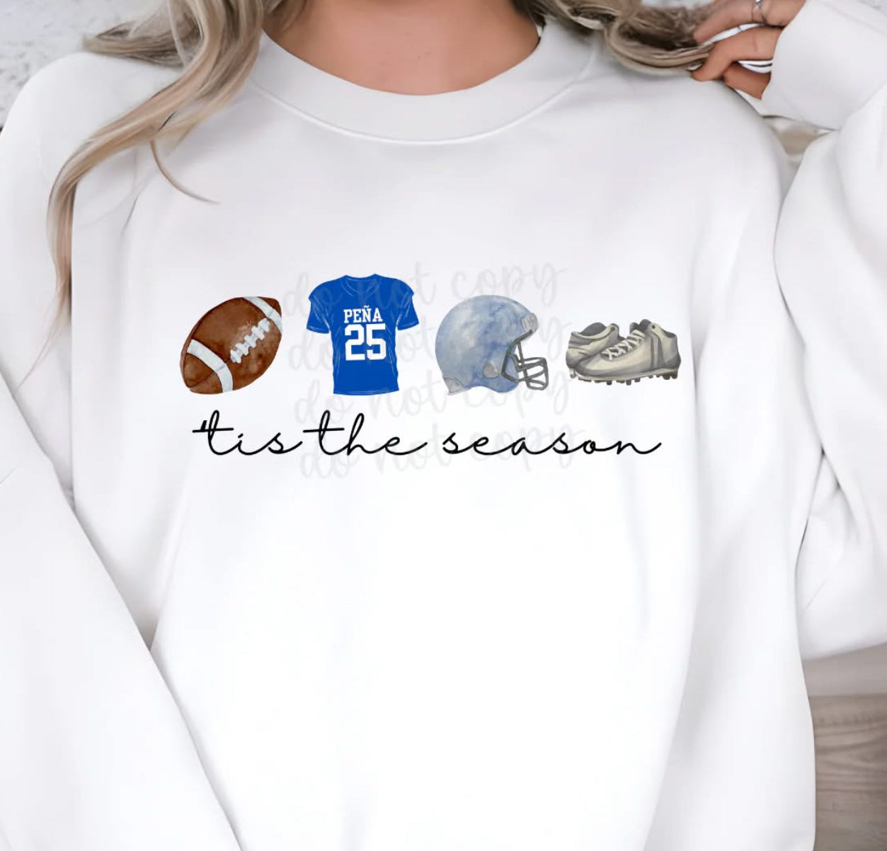 Personalized Tis The Season Football DTF (Read Description)