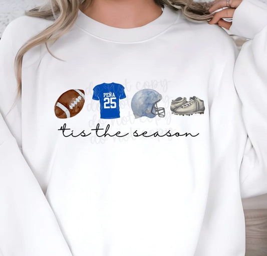 Personalized Tis The Season Football DTF (Read Description)