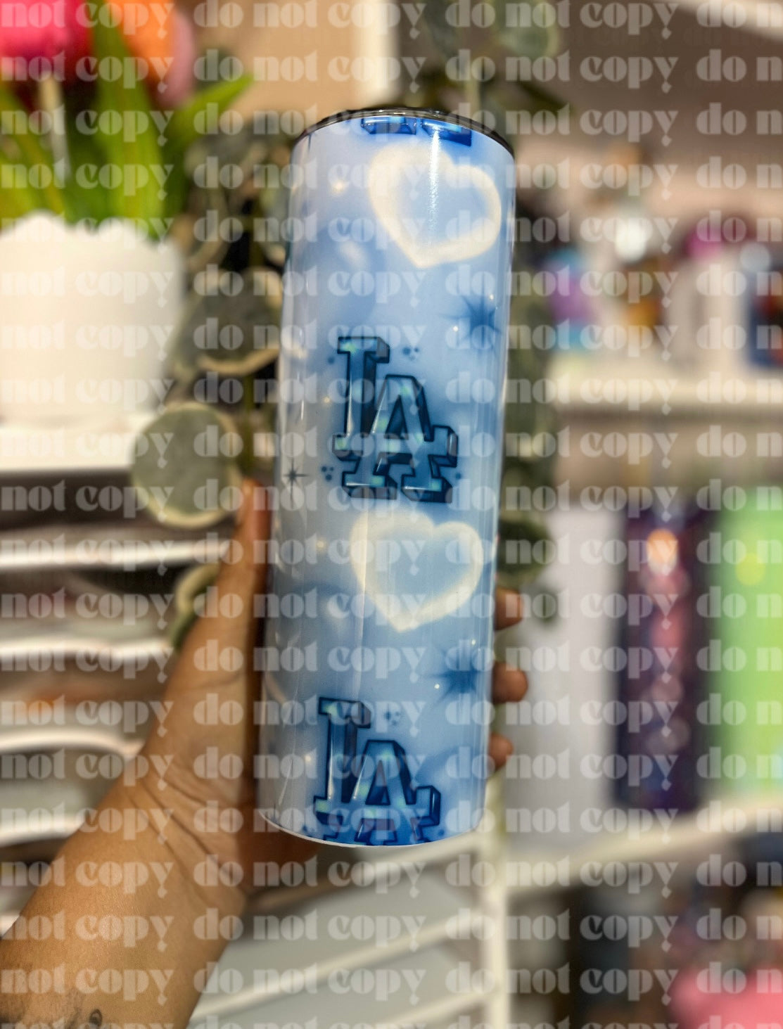 L_A_ Airbrush Hearts Tumbler