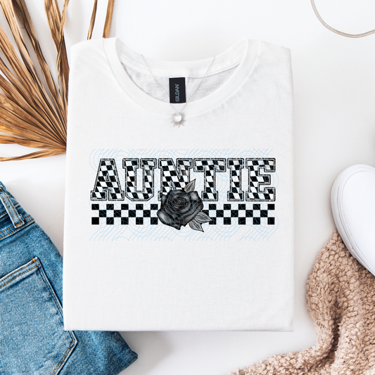 Checkered Auntie DTF