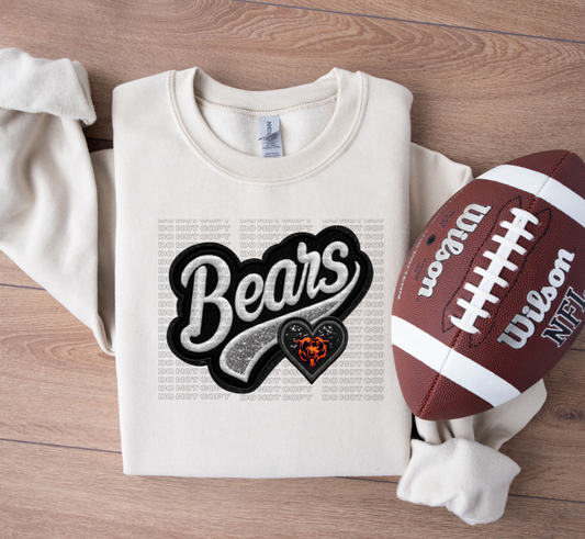 Varsity Bears Faux Embroidery DTF