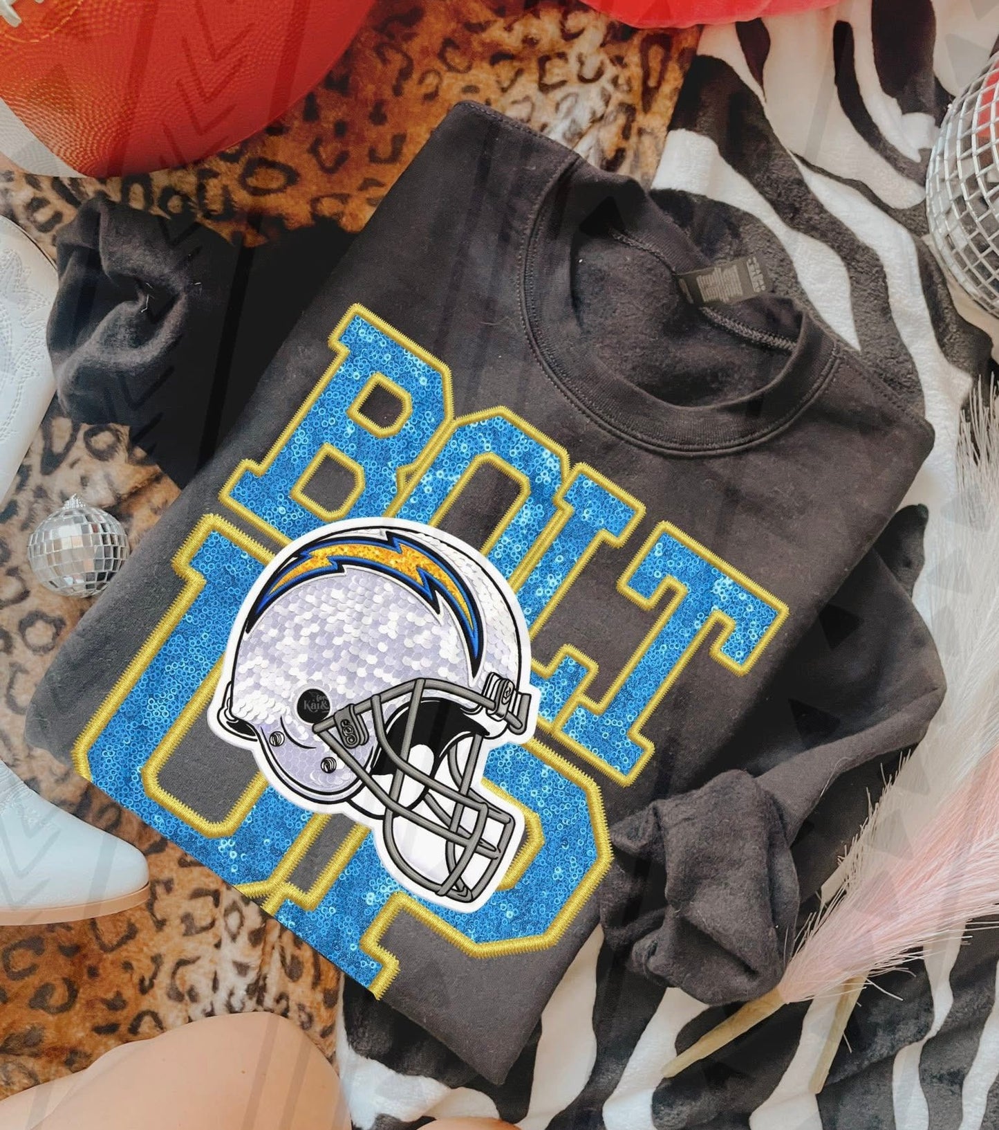 Bolt Up Faux Sequins DTF