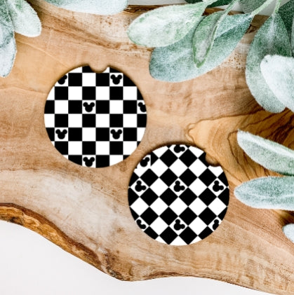 Checkered Car Coasters