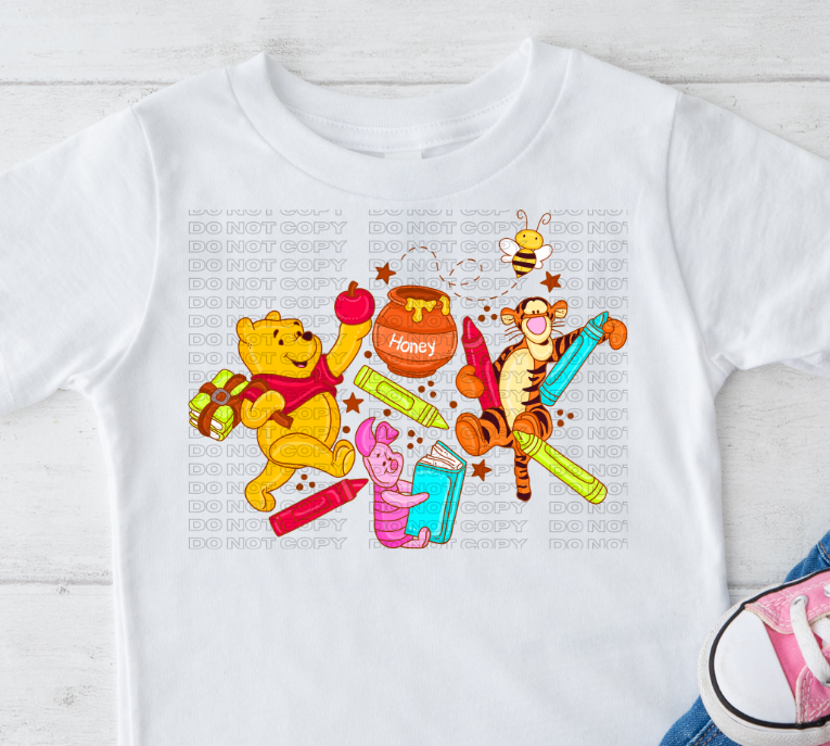 Back To School Bear DTF