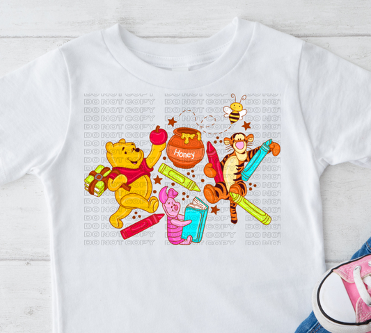Back To School Bear DTF