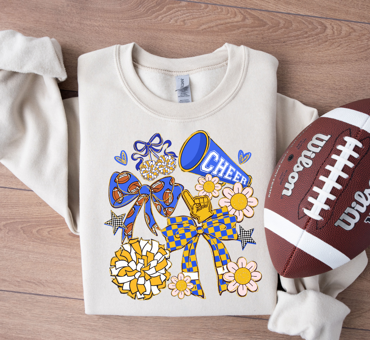 Blue & Gold Cheer DTF