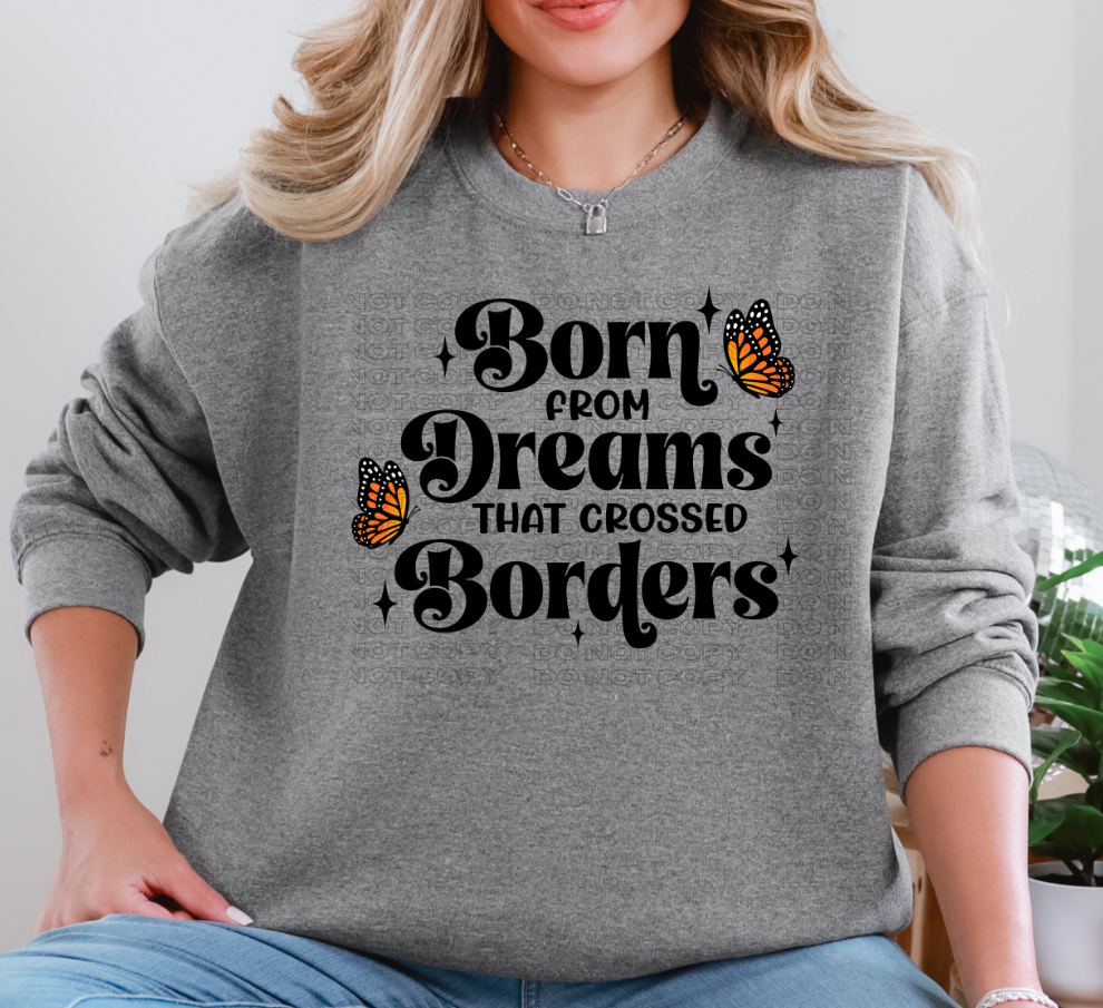 Dreams that Crossed Borders (Black) DTF
