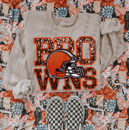 Brown Faux Embroidery DTF