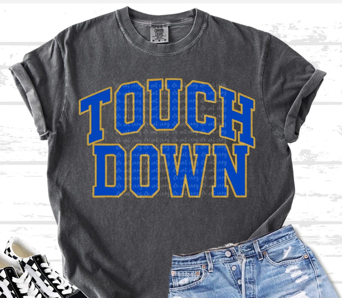Blue Touchdown DTF