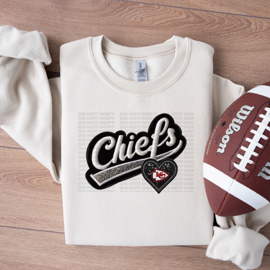 Varsity Chiefs Faux Embroidery DTF
