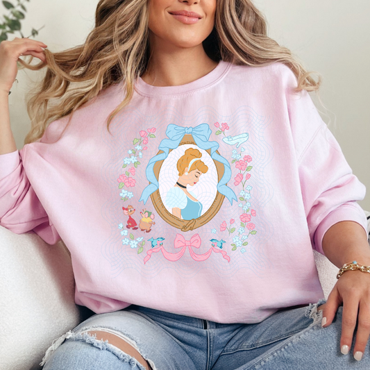 Cind. Floral Bow Frame DTF