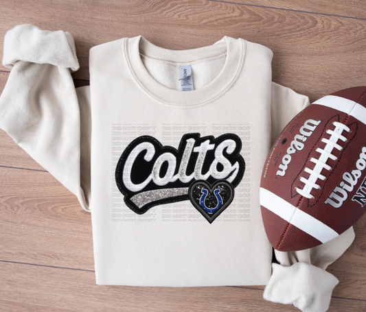 Varsity Colts Faux Embroidery DTF