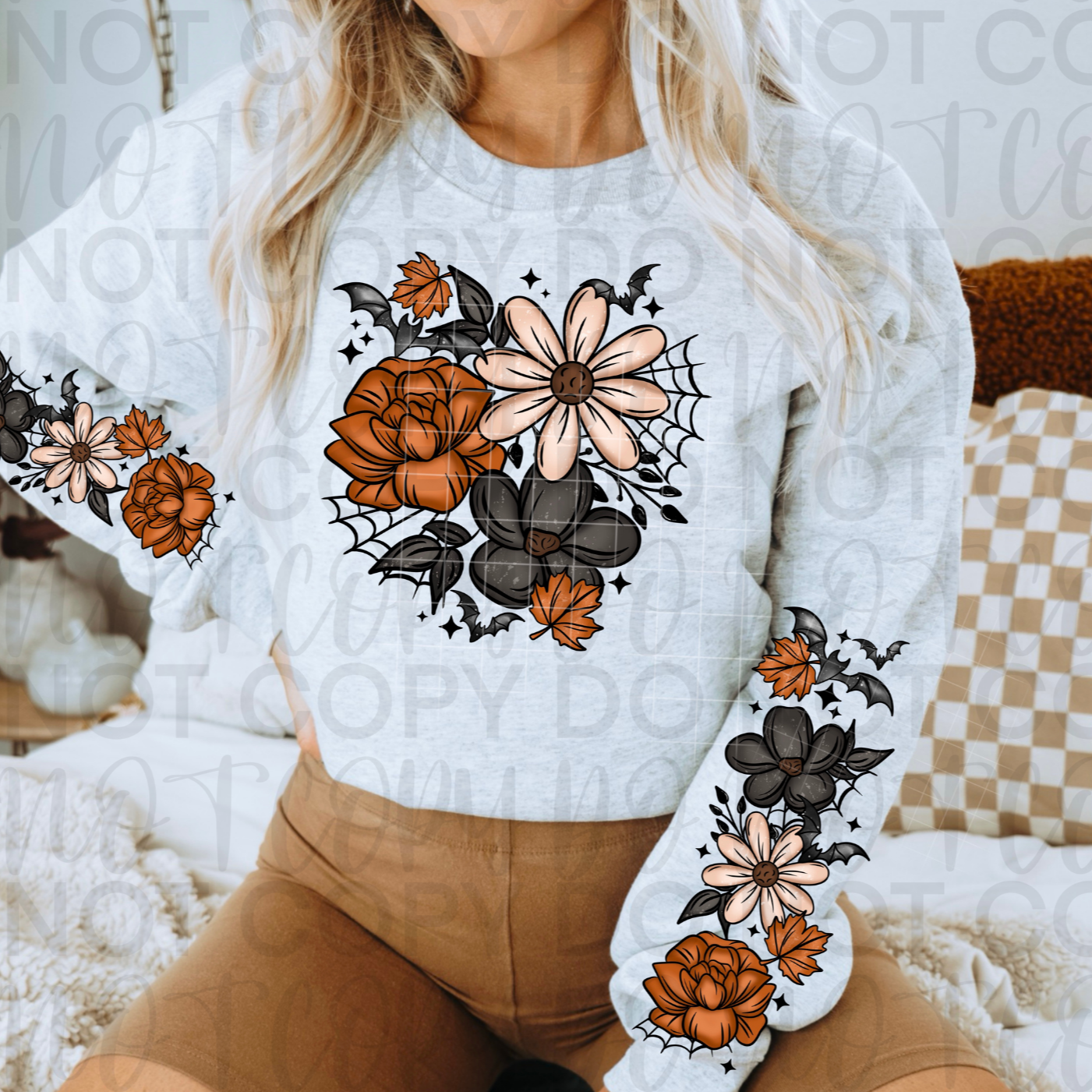 Floral Fall Bats DTF