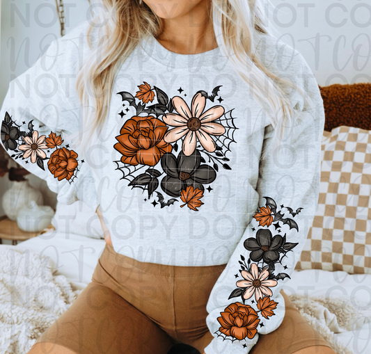 Floral Fall Bats Sleeve DTF (Set of 2)
